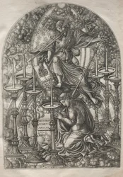 El Apocalipsis: San Juan ve siete candelabros de oro, 1546-1556
