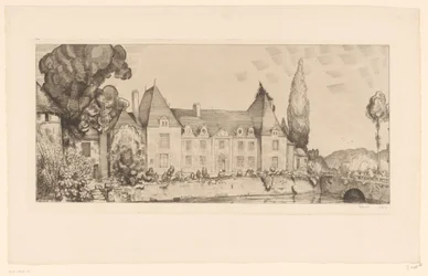 Vista de un castillo junto al agua
Vista del castillo de Villaines