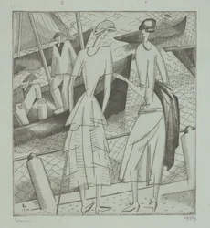 Jóvenes Mujeres en el Puerto