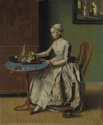 Una chica holandesa en el desayuno, c.1756