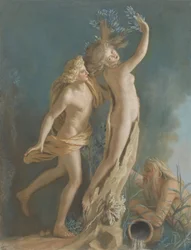 Apolo y Dafne, según el grupo de mármol de Lorenzo Bernini en la Galería Borghese, Roma
Apolo y Dafne, según el grupo de mármol de Lorenzo Bernini en la Galería Borghese, Roma