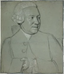 Retrato de un hombre sosteniendo un libro, girado a la derecha