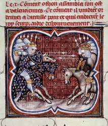 Guerra Franco-Inglesa (1202-1214): la Batalla de Bouvines el 27/07/1214 entre el ejército francés de Felipe Augusto y los flamencos y güelfos de Otón IV