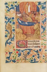 Ms Latín 13305 fol.88v La muerte de la Virgen, de 