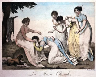 Juego de niñas: Mano caliente por Bosio v. 1820