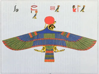 El dios Horus representado en forma de halcón, 1823