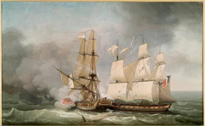 Combate entre la corbeta francesa La Bayonnaise (...)