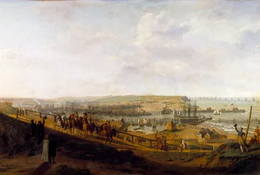El emperador Napoleón I visita el campamento de Boulogne en julio de 1804
