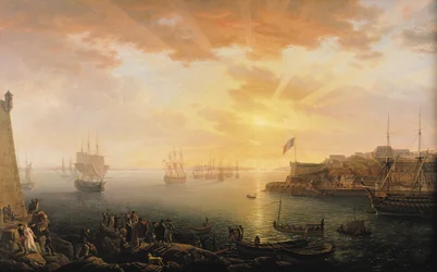Vista del puerto de Brest, 1796