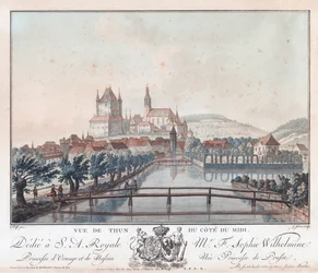 Vue De Thun Du Cote Du Midi, ca.
1770-1780 (Grabado)