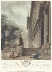 Colonnade y jardines del Palacio Medici, c. 1776