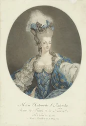 Retrato de María Antonieta María Antonieta de Austria, Reina de Francia y Navarra (título sobre el objeto)