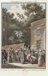 Las mujeres de Les Halles marchando a Versalles, 5 de octubre de 1789