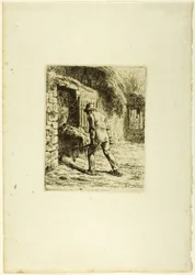 Campesino con carretilla
