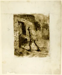 Campesino con carretilla