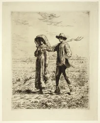Campesinos yendo a trabajar