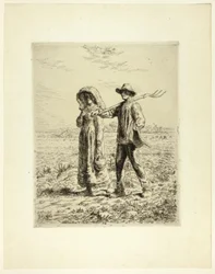 Campesinos yendo a trabajar