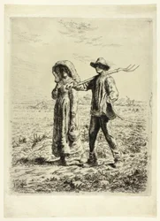 Campesinos yendo a trabajar