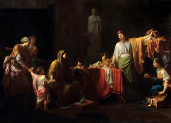(detalle) Cornelia (189 - 110 a.C.) madre de los Gracos