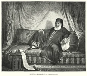 Muhammad Ali, virrey otomano de Egipto (litografía)