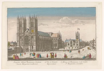 Vista de la Abadía de Westminster y la Iglesia de Santa Margarita en Londres 26 Representante de Vüe ​​d