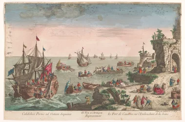 Vista del puerto de Caudebec en la desembocadura del río Sena 83. Vue d