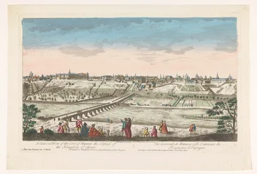 Gezicht op de stad Madrid Una vista general de la ciudad de Madrid, la capital del reino de España (título sobre el objeto)