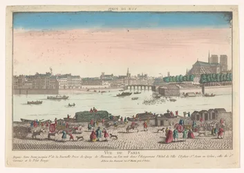 Vista de la ciudad de París desde el Quai de Miramion
Vue de Paris (título en el objeto)