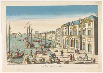 Vista del Ayuntamiento y el Puerto de Marsella Le port de Marseille (título sobre objeto)