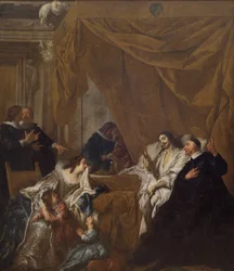 San Vicente de Paúl en el lecho de muerte de Luis XIII