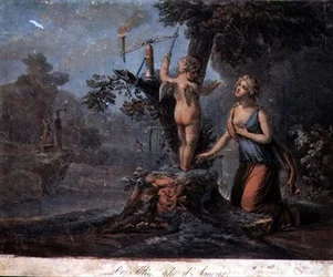 El Semáforo del Amor, grabado por Pierre Michel Alix (1762-1817)