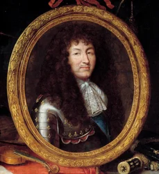 Retrato de Luis XIV, Rey de Francia (detalle)