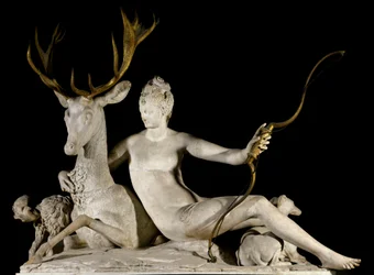 Diana cazadora y el ciervo (detalle)