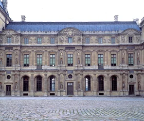La cour carrée del Louvre, fachada del Louvre de Enrique II (1546-1551), esculturas de Jean Goujon (1510-1567) 1551 París, Museo del Louvre