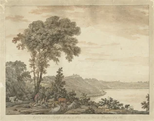Vista de Castel Gandolfo y del lago Albano