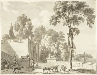Vista de las terrazas de la Villa Aldobrandini en Frascati