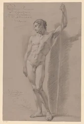 Desnudo masculino de pie, visto de frente (1er premio 1776)