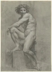 Desnudo masculino sentado Solleticare