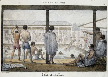 Escuela de natación - en “Pinturas de París” de Marlet