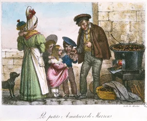 Los pequeños conocedores de castañas, c.1810-20