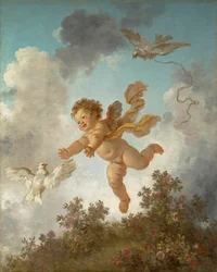 Fragonard - El progreso del amor El amor persiguiendo a una paloma, 1790-91