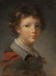 Un niño con una capa forrada de rojo, 1780s