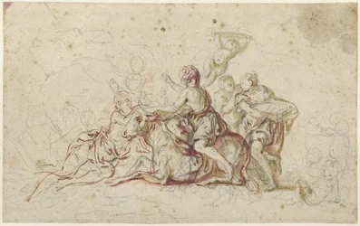 Europa secuestrada por Júpiter en forma de toro (?)