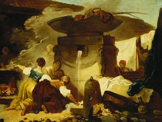 Las lavanderas en la fuente