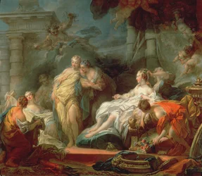 Psique mostrando a sus hermanas sus regalos de Cupido, 1753