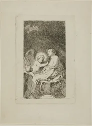 Santa Catalina de Alejandría curada por un ángel