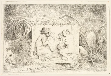 Familia de sátiros de Bacchanales, o juegos de sátiros
