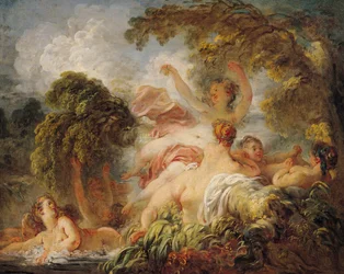 Los bañistas, hacia 1765