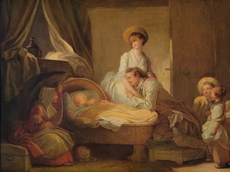 La visita a la guardería, c1775