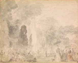 Vista de un parque, finales de la década de 1770